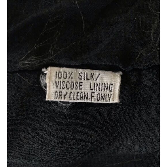 Vintage Frank Usher 70s 80s Black Sequin Beaded Silk Cardigan Jacket - Picture 13 of 13